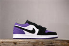 Jordan 1 Low Black White Purple 553558-125