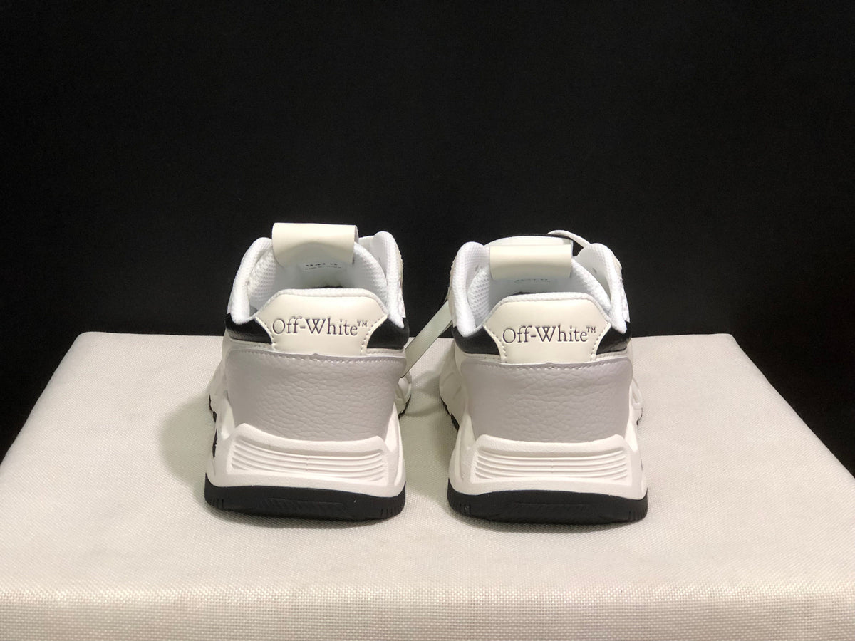 Off-White Leather Low-Top Sneakers White Black