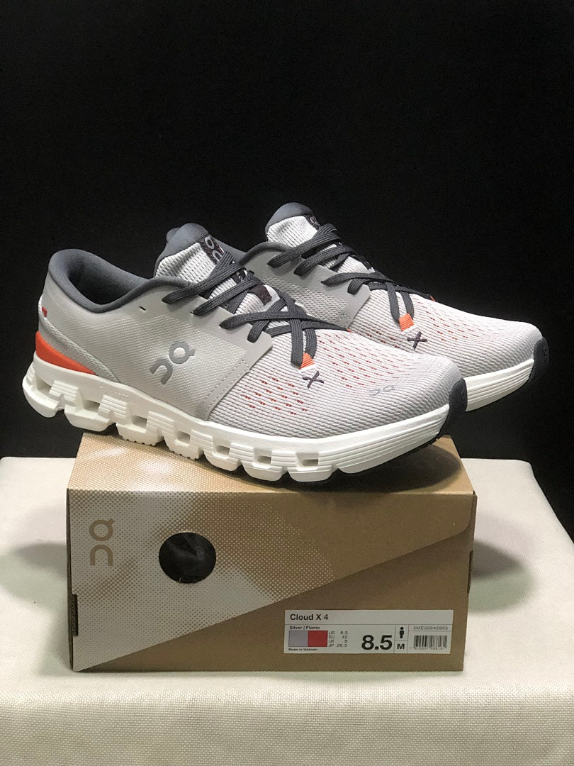 On Cloud X 4 Sneakers Silver Flame