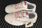 Air Jordan 1 Low OG SP Sneakers in Off-White and Red