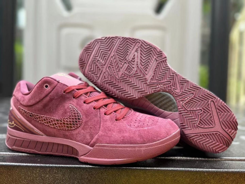 Nike Kobe 4 Low-Top Sneakers Burgundy Snake Print