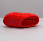 Nike Orange-Red Slides with Textured Sole