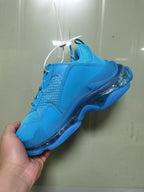 Balenciaga Triple S Clear Sole Sneakers Cyan Blue 9008