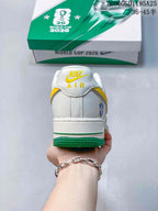 Nike Air Force 1 Brazil-Inspired White Green Yellow Sneakers