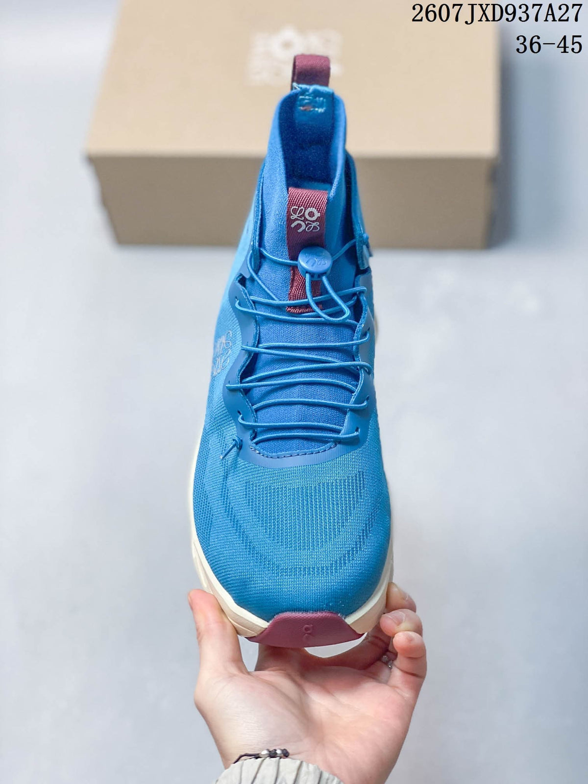 LOEWE x On Cloudtilt High-Top Sneakers Blue Burgundy