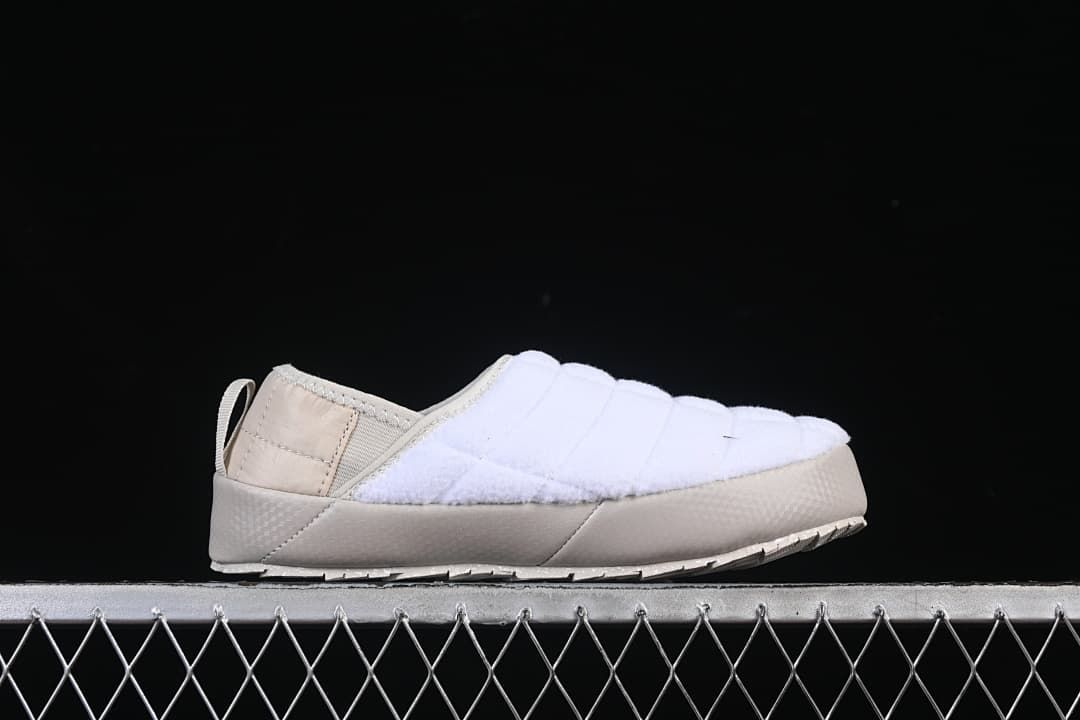 The North Face Thermoball Traction Mule in Beige and White