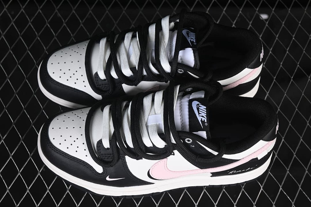 Nike Dunk Low Retro Black White Pink Sneakers