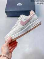 Nike Air Force 1 '07 Low Sneakers White Pink Gum Sole