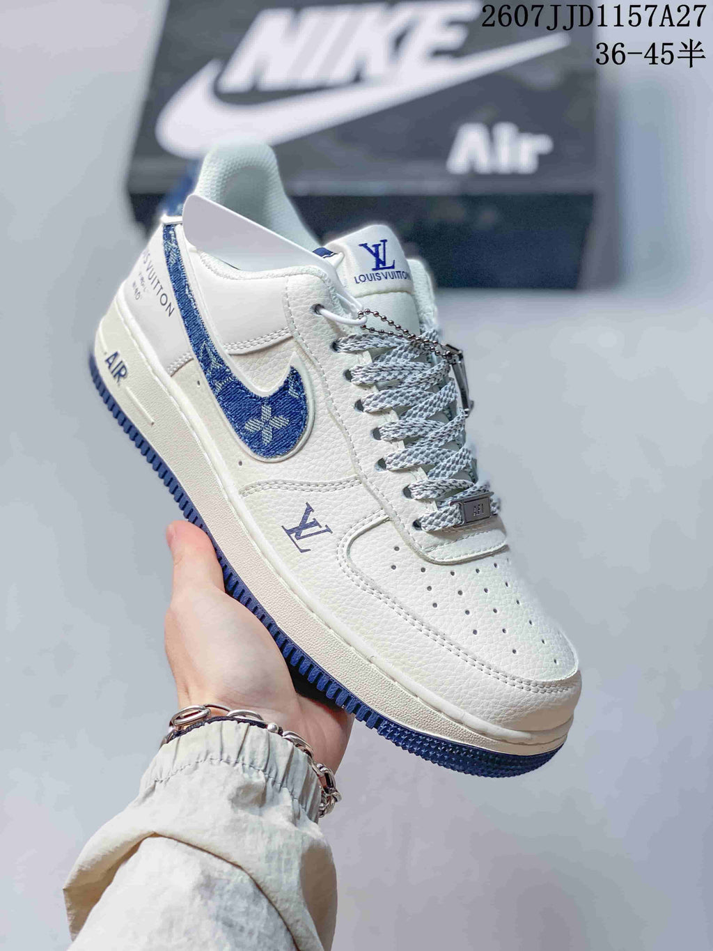 Nike Air Force 1 ’07 Low White Blue Sneakers 2607JJD1157A27