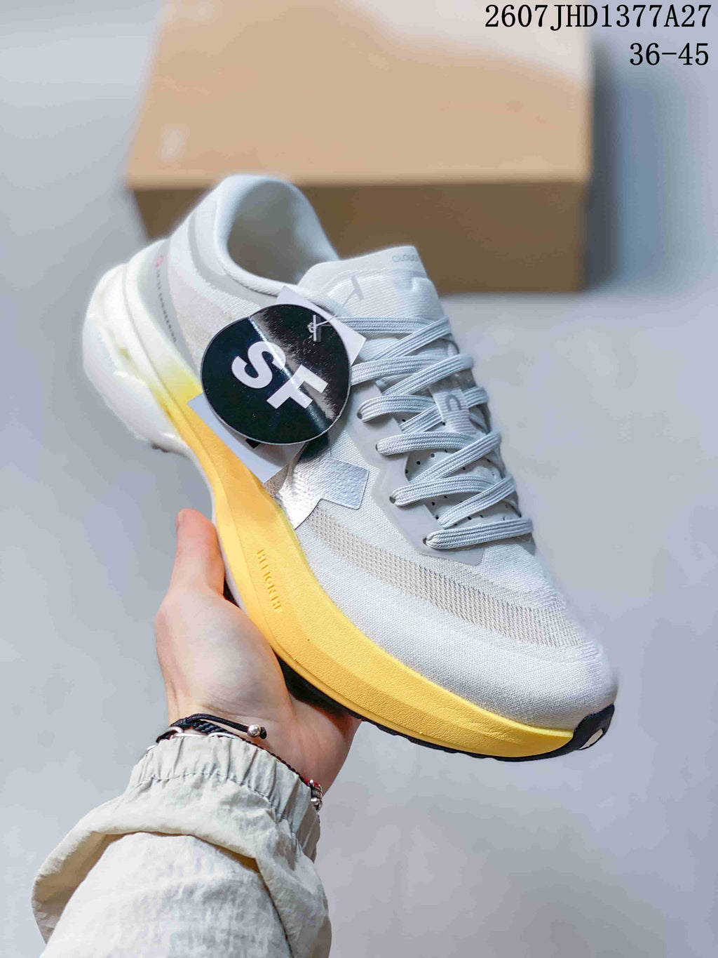On Cloudmonster 3 Hyper White Yellow Sneakers JHD1377A27