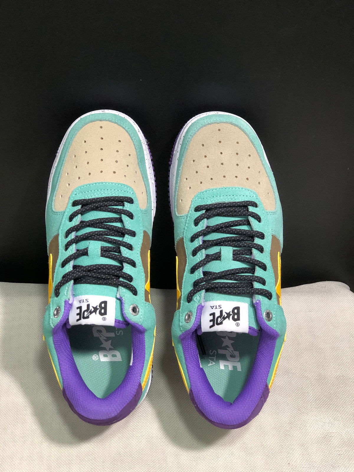 Bape Sta Low-Top Sneakers Mint Green Purple Yellow