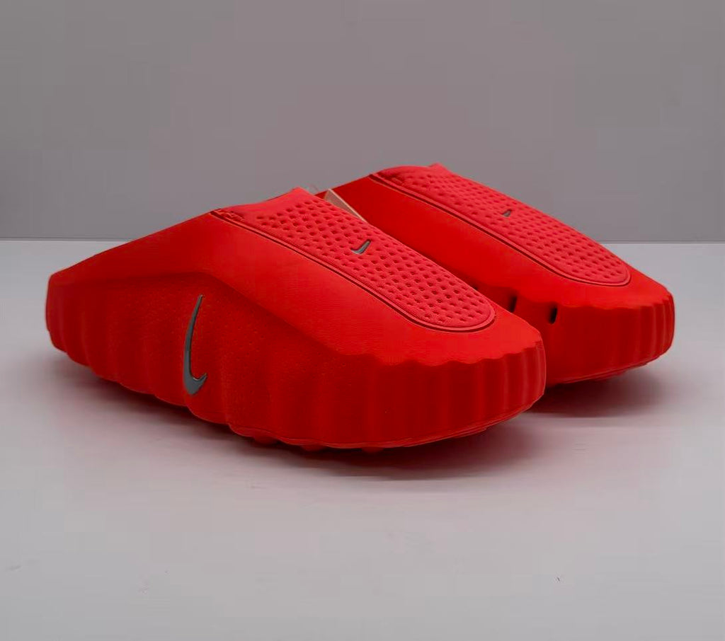 Nike Orange-Red Slides with Textured Sole