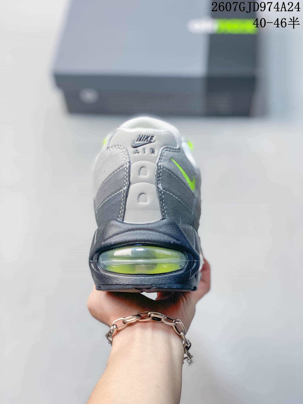 Nike Air Max 95 OG Sneakers Grey Black Neon Green JD974A24