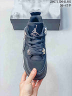 Jordan Air Jordan 4 Black Silver Women's Sneakers 07JJD641A01
