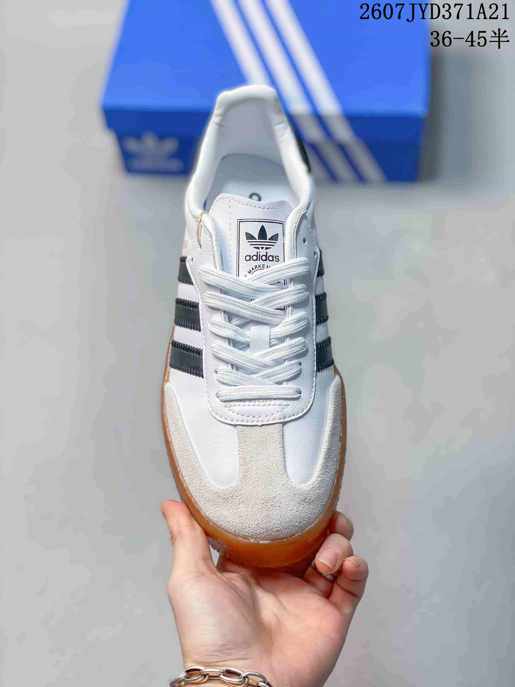 adidas Sambae Women's White Black Gum Sneakers