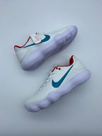 Nike Dragon Year White Basketball Shoes with Teal Swoosh