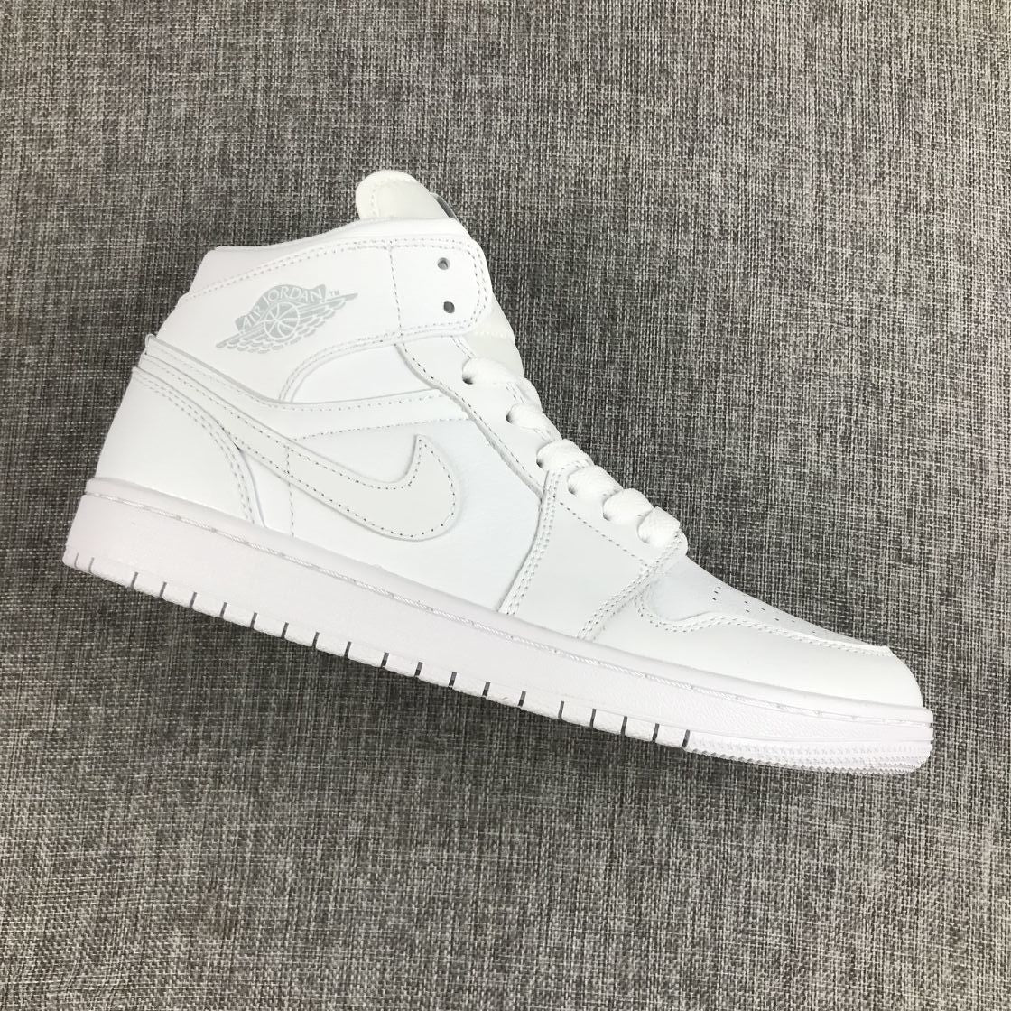 Air Jordan 1 Mid White Sneakers