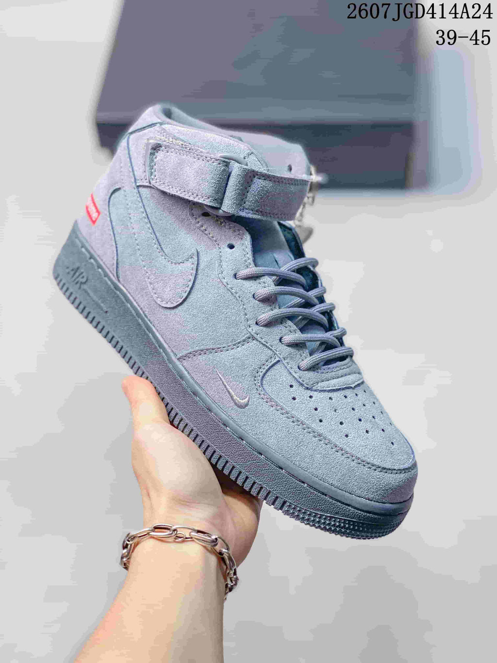 Nike Air Force 1 '07 Mid Gray High-Top Sneakers