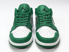Jordan 1 Low White and Green Sneakers 553558-301