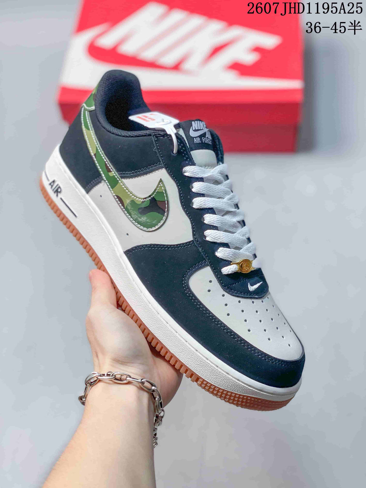 Nike Air Force 1 '07 Low Sneakers Navy White Camo