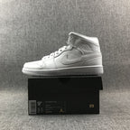 Jordan Air Jordan 1 Mid White Patent-Style Sneakers BQ6472-111