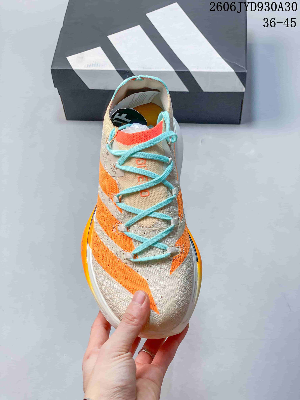 Adidas Adizero Prime X3 Running Shoes in Beige and Orange