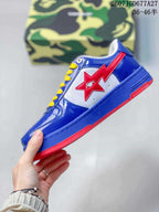BAPE Star To Low Low-Top Sneakers Blue Red Yellow