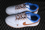 Nike SB Dunk Low White Brown Blue Low-Top Sneakers