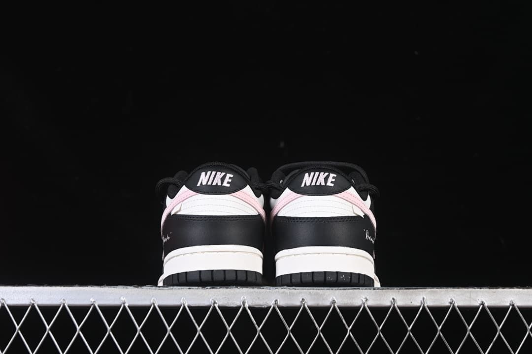 Nike Dunk Low Retro Black White Pink Sneakers