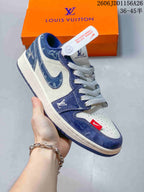 Jordan Air Jordan 1 Low White and Blue Sneakers