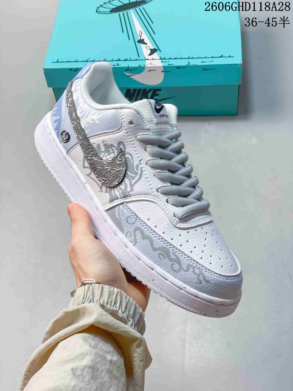 Nike Court Vision Low 2 White Graphic Sneakers