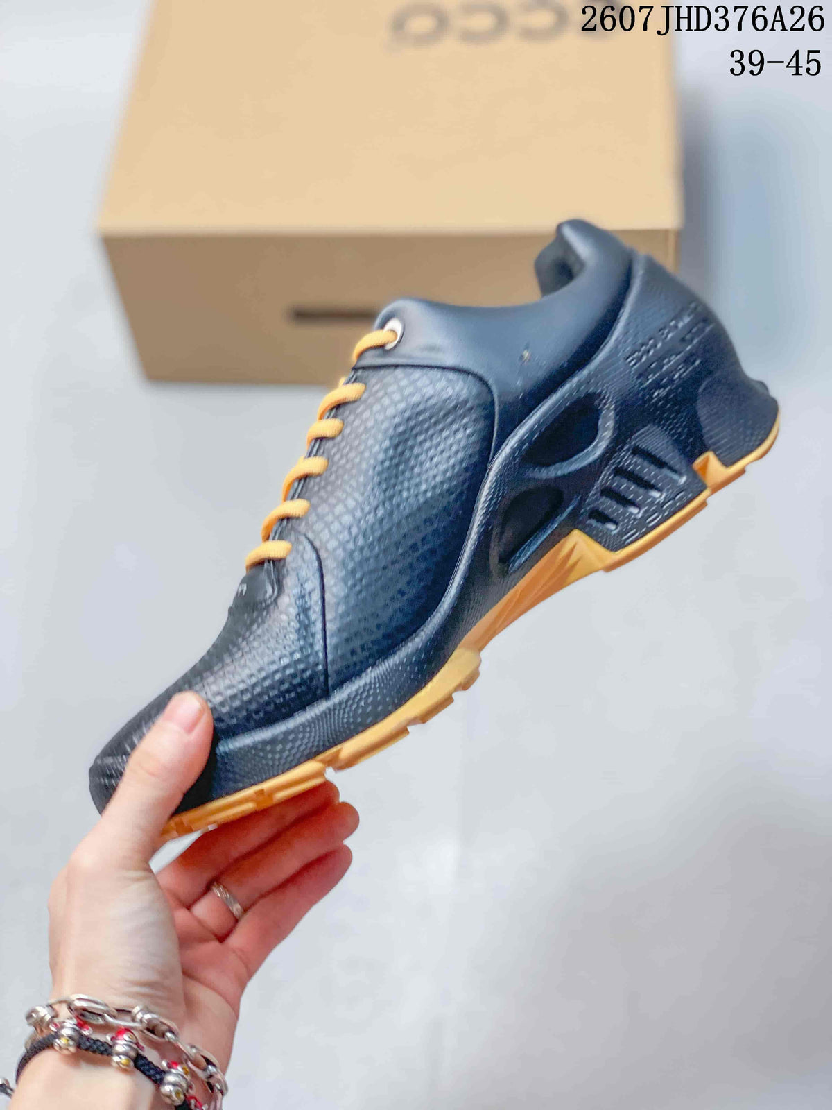 ECCO BIOM Casual Sneakers Black with Orange Sole 2607JHD376A26