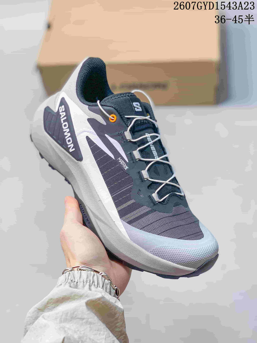 Salomon Genesis Trail Running Shoes Gray White 722530OWE