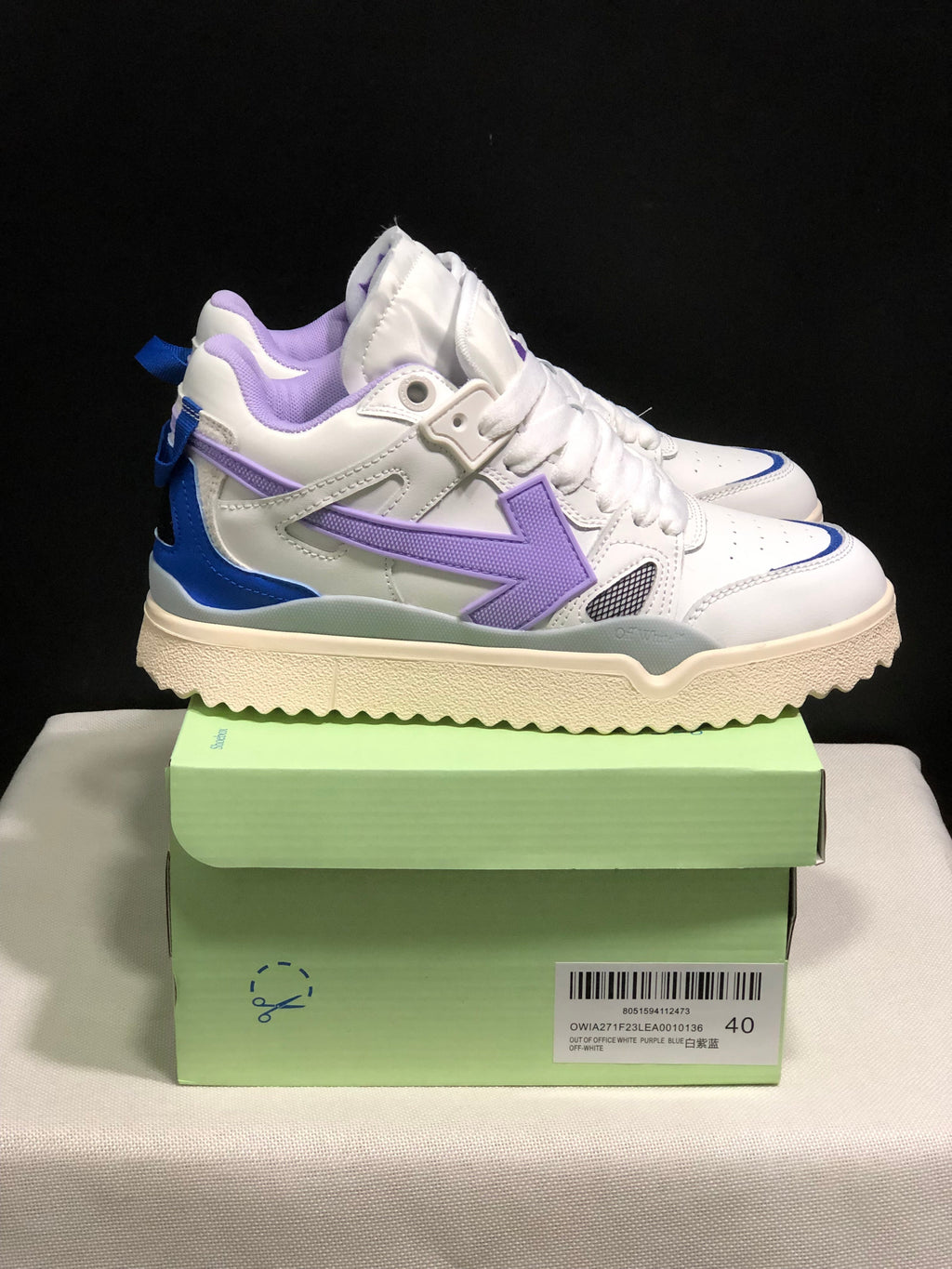 Off-White Out Of Office Sneakers White Purple Blue