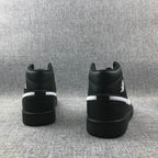 Air Jordan 1 Mid Black White Sneakers 554724-049
