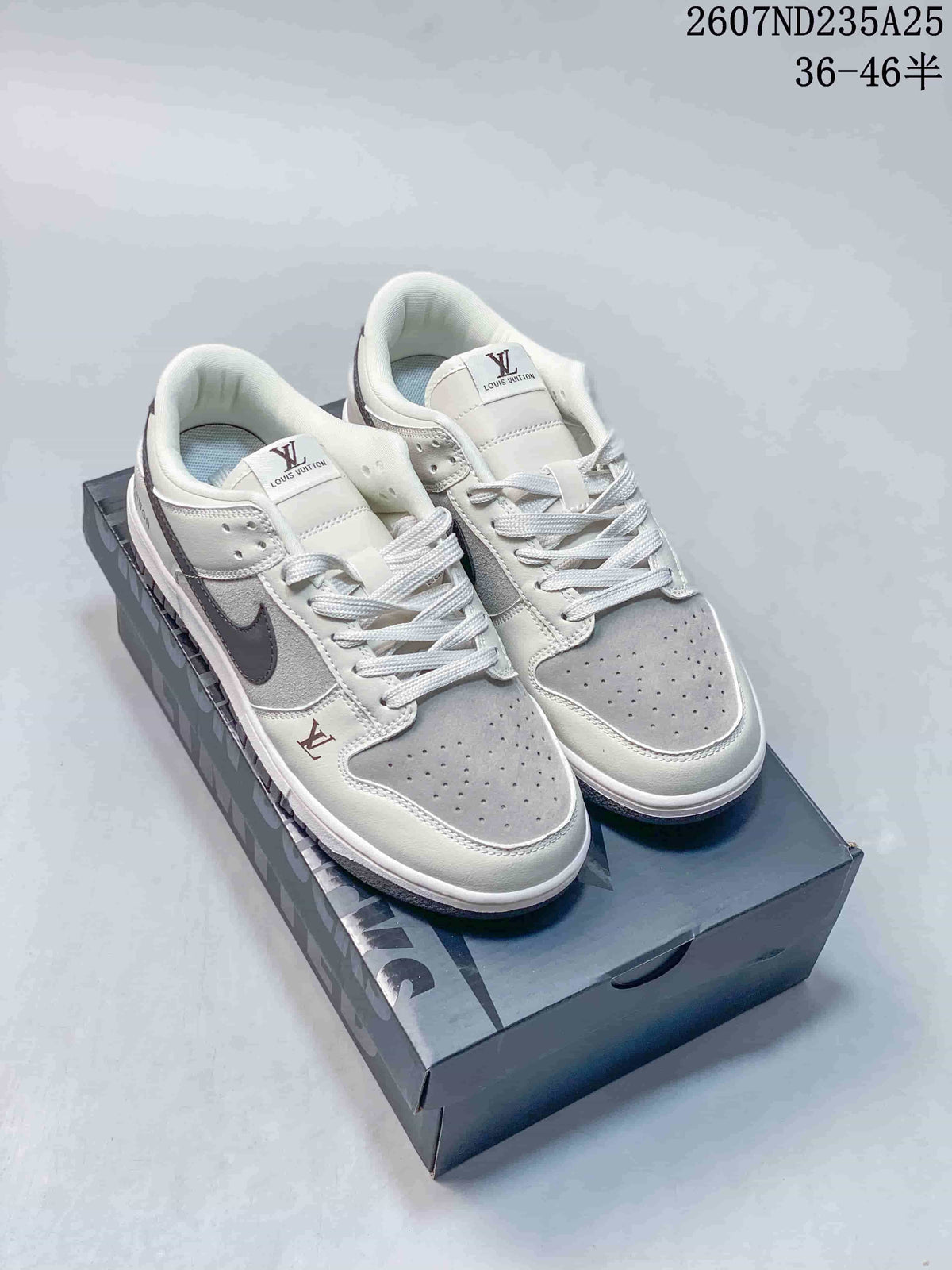 Nike SB Dunk Low Pro Sneakers White Grey 2607ND235A25