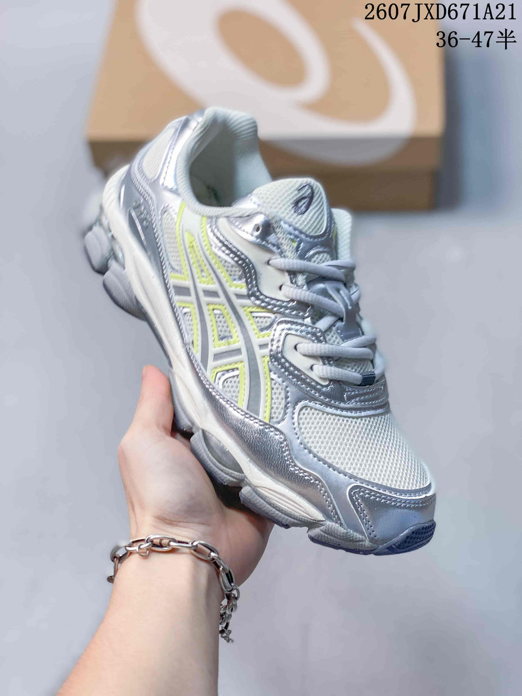 ASICS GEL-KAYANO 14 Sneakers Silver White Lime