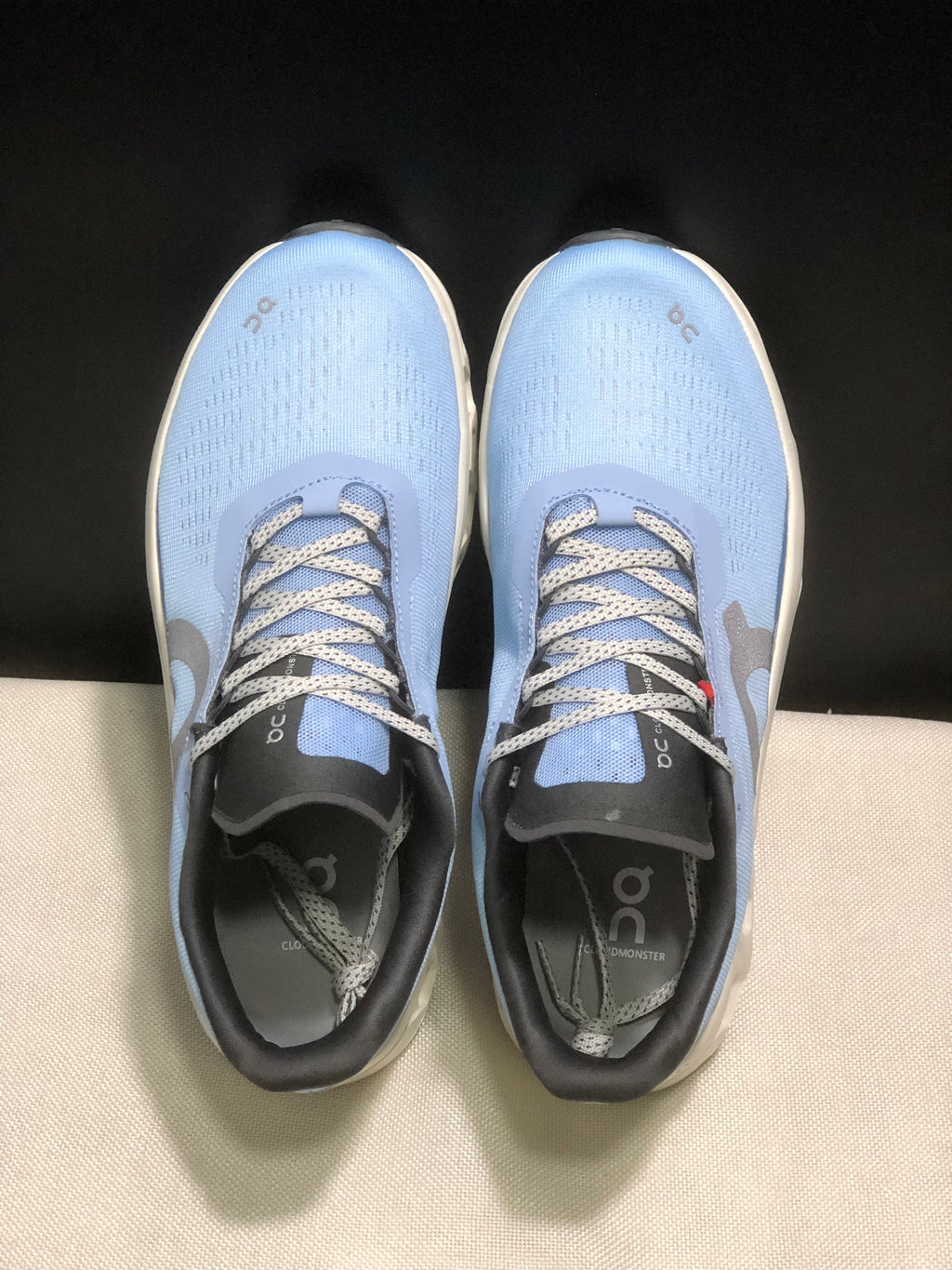 On Cloudmonster 1 Running Sneakers Blue and White