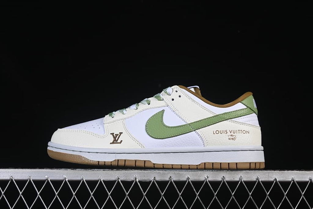 Nike SB Dunk Low White Green Brown Sneakers