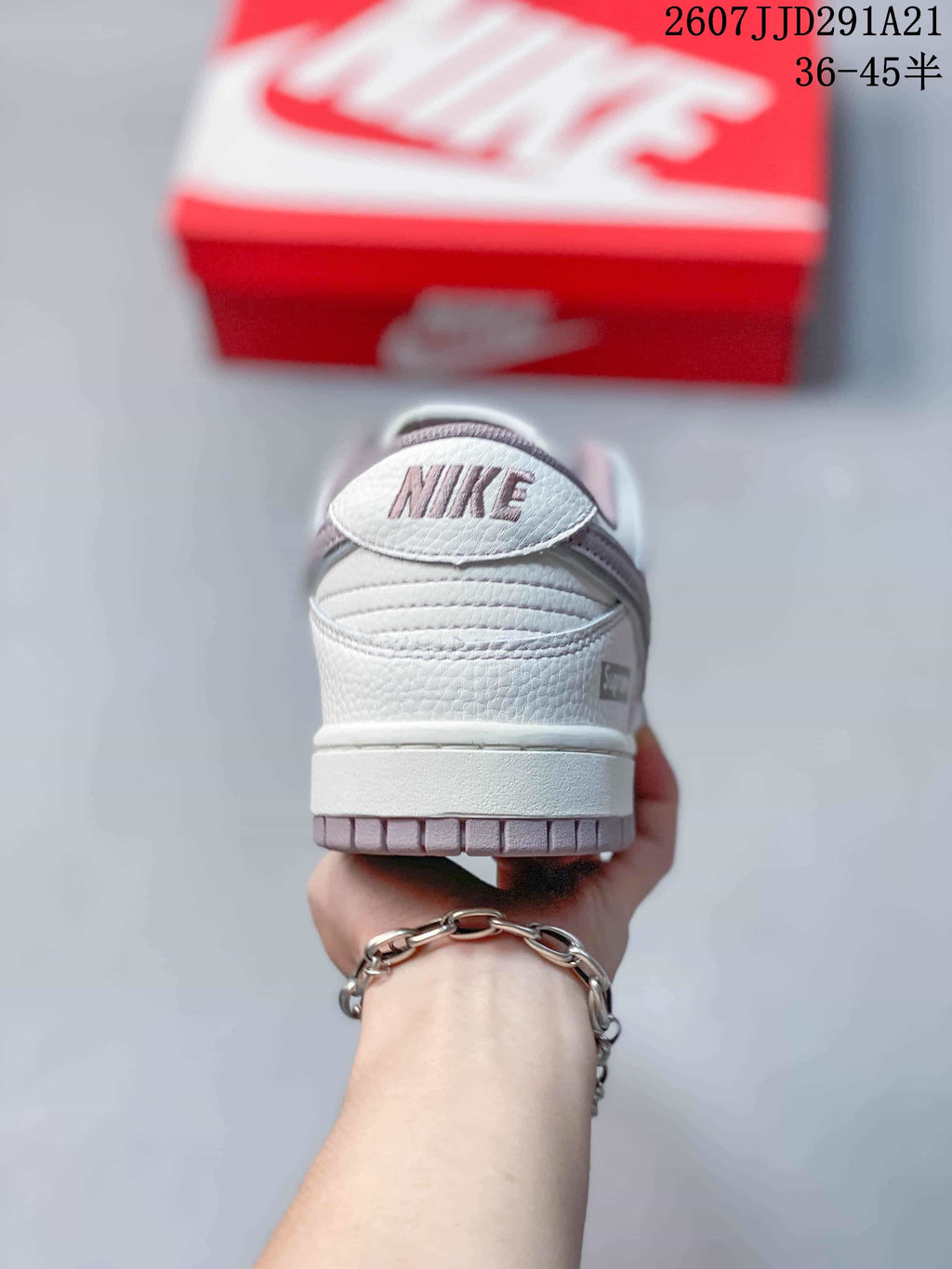 Nike SB Dunk Low Pro White Gray Sneakers 2607JJD291A21