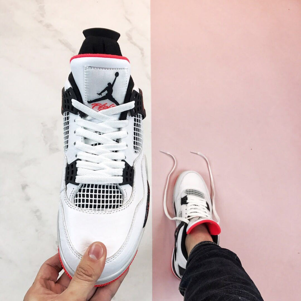 Jordan Air Jordan 4 Pale Citron Sneakers White Black Red