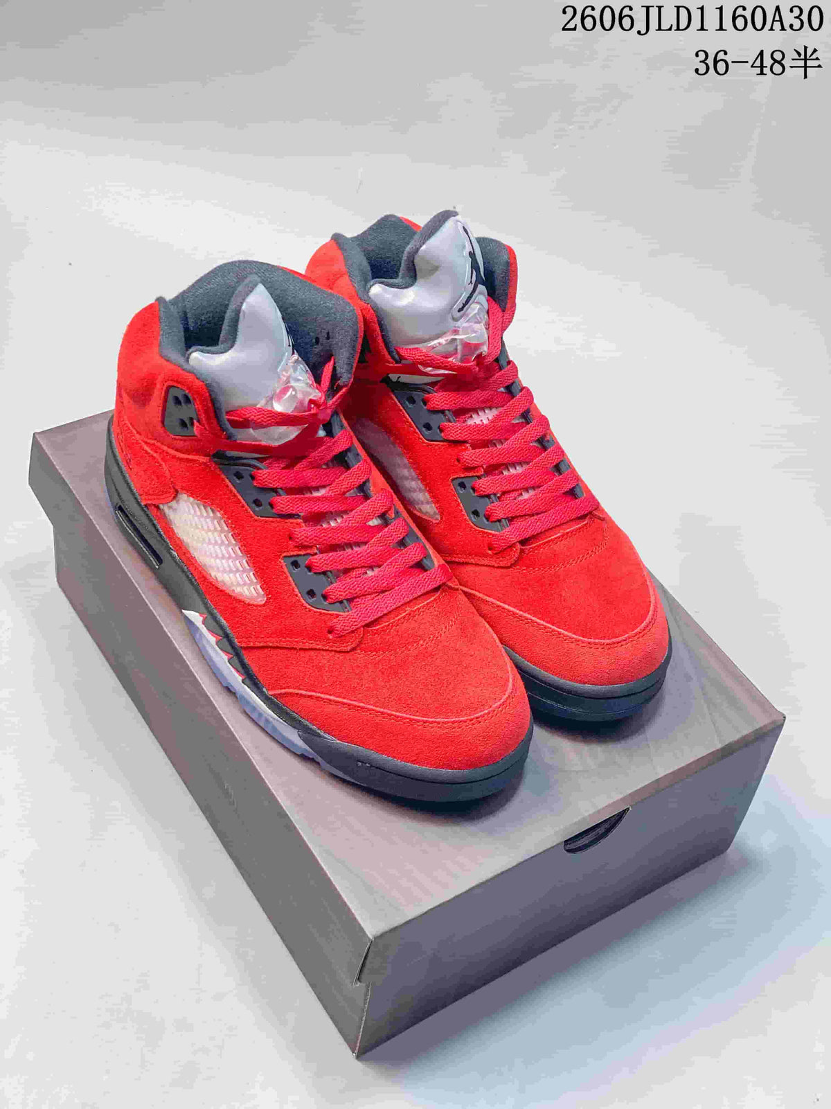 Jordan Air Jordan 5 High-Top Sneakers in Red and Black