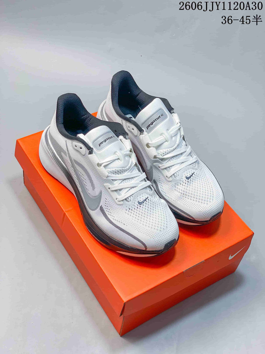 Nike Air Zoom Pegasus 42 Running Shoes, White/Silver II7210-100