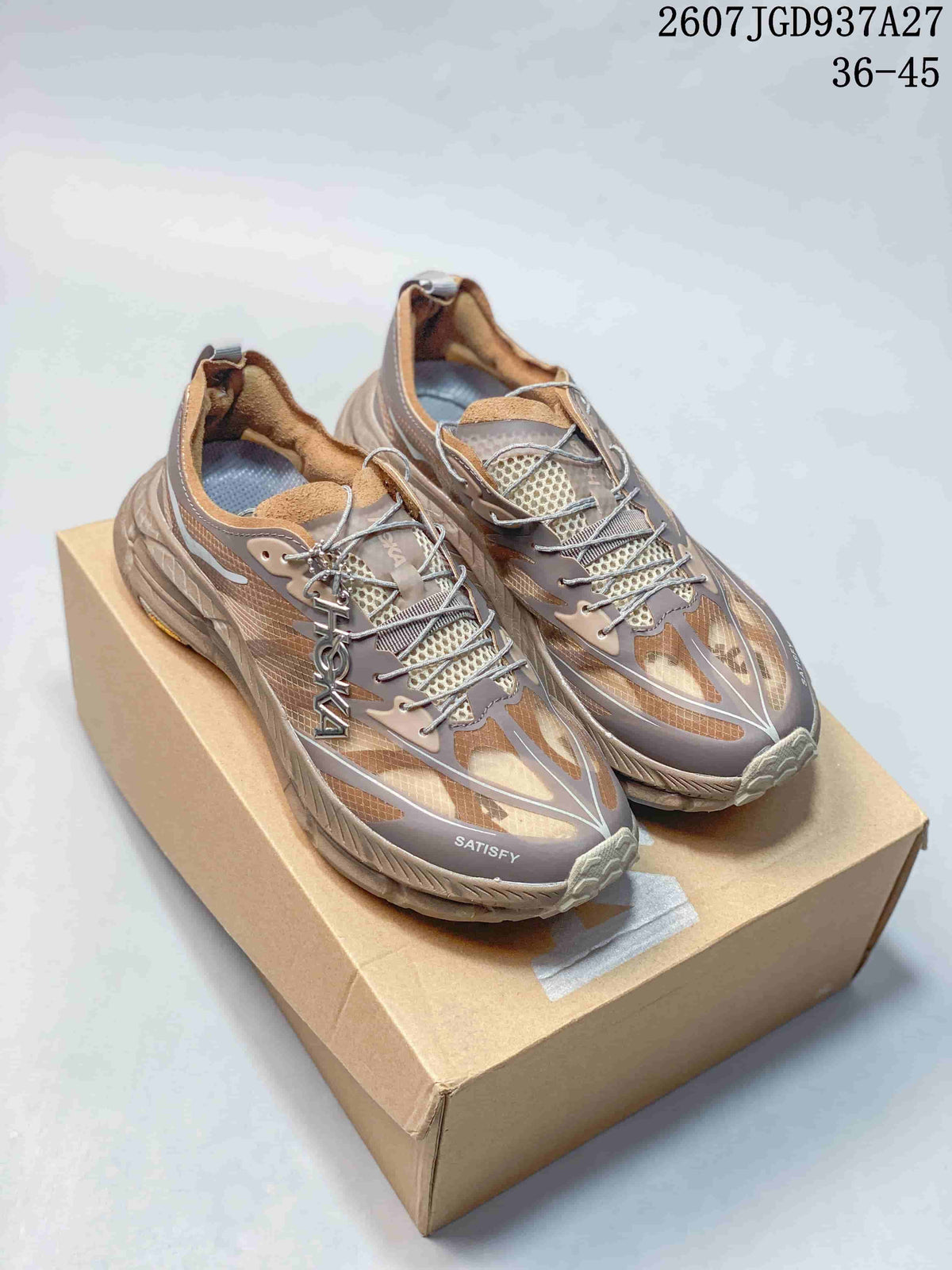 SATISFY TGD937A27 Brown Mesh Sneakers