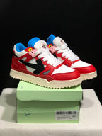 Off-White Red White Blue High-Top Sneakers