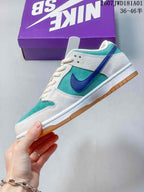 Nike SB Dunk Low Pro Sneakers in Teal and White