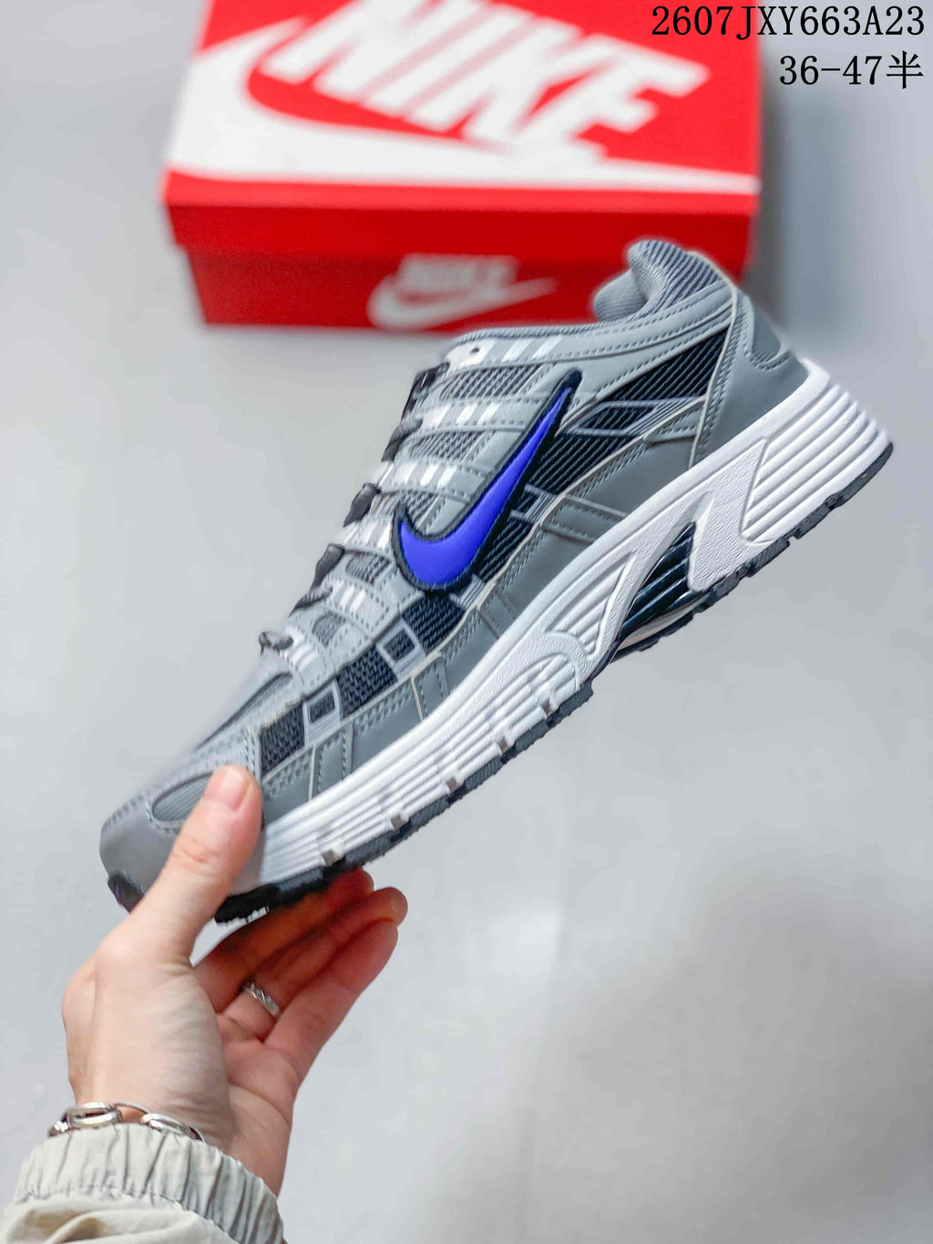Nike P-6000 Low-Top Sneakers Gray Blue 2607JXY663A23