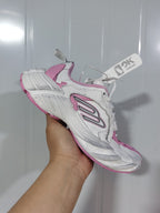 5191 Pink White Grey Chunky Lace-Up Sneakers