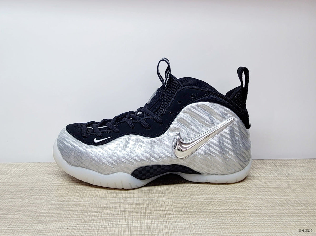 Nike Foamposite Pro Silver Surfer Silver Basketball Shoes