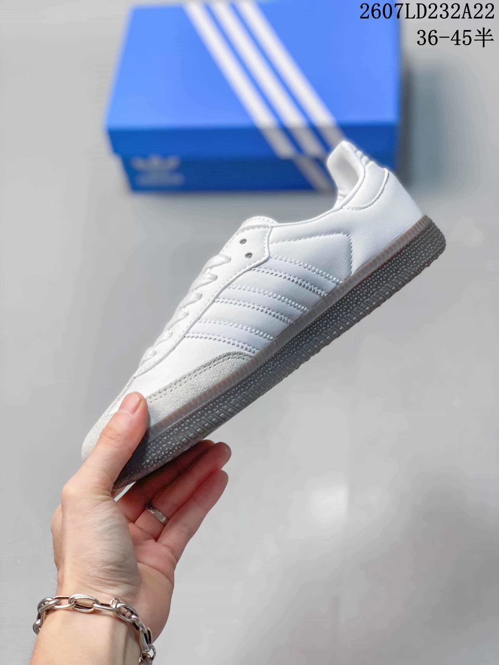 Adidas Originals Samba Vegan OG Sneakers White Grey 2607LD232A22